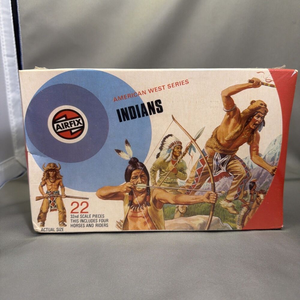 Museum Quality Factory Sealed 1974 Airfix 1/32 “Indians” Time Capsule Condition